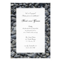 Smooth Pebbles Engagement Party Personalized Announcement