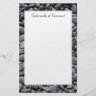 Smooth Pebbles Wedding Stationery Design by loraseverson