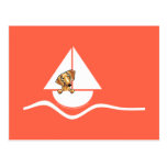 Smooth Red Dachshund Sailboat Red Postcards