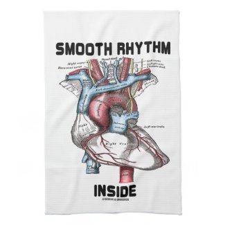 Smooth Rhythm Inside (Medical Anatomical Heart) Kitchen Towel