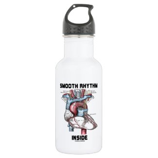 Smooth Rhythm Inside (Medical Anatomical Heart) 18oz Water Bottle