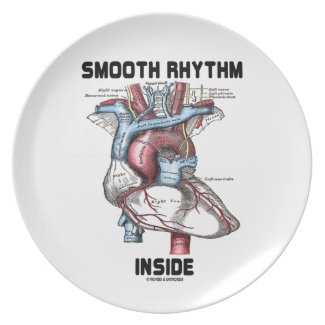 Smooth Rhythm Inside (Medical Anatomical Heart) Party Plate