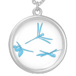 Smooth Teal Dragonflies Pendants