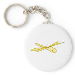 Smooth Yellow Dragonfly Keychains