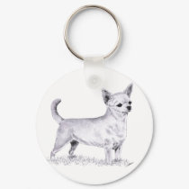 Smoothcoat chihuahua - standing keychains