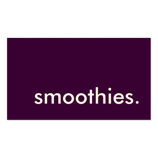 smoothies. loyalty punch card Zazzle