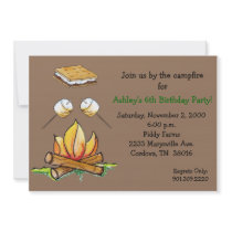 Smore Campfire Invitation