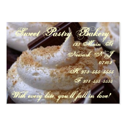 smores cupcake business card
