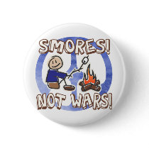 S'mores Not Wars Button by WorldPeaceSigns S'mores Not Wars Button