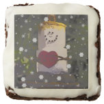 S'Mores Snowman in the Snow Square Brownie