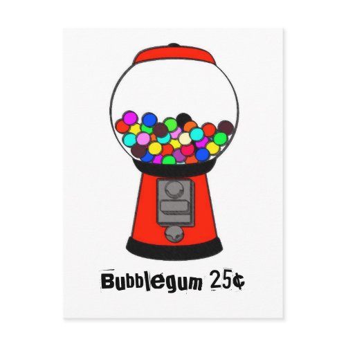 Smudged Gumball Machine Postcard postcard