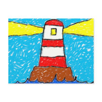 Smudgy Lighthouse Postcard