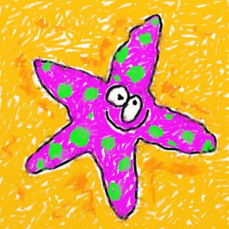 Smudgy Starfish print