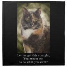 Smug Kitty - Do What You Want? Napkins