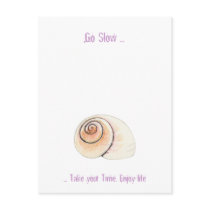 Snail Go Slow Postcard by floatinglemons Snail Go Slow Postcard