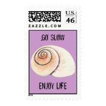 Snail Go Slow Stamp by floatinglemons Snail Go Slow Stamp