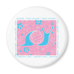 Snail Harbor Beach Volleyball Fridge Magnet