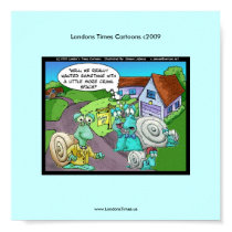 Snail Real Estate Sales Funny Cartoon Poster posters