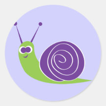 Snail Round Stickers