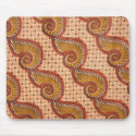 Snail Shell African Fabric Design mousepads