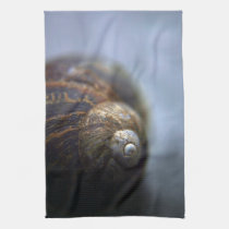 Snail Shell kitchen tea towel (blue) kitchen towels