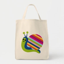 Snail Slugs Gastropoda Cute Cartoon Animal Canvas Bags
