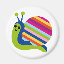 Snail Slugs Gastropoda Cute Cartoon Animal Refrigerator Magnet