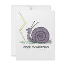 Snail Surprised invitations