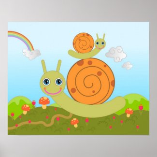 snails and mushrooms posters