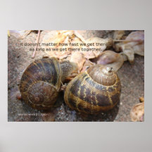 Snails in Love Print - Framed/Unframed
