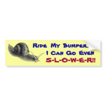 Snail's Pace bumper stickers by Renn_Fare Snail's Pace bumper stickers
