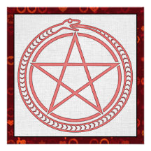Snake and Pentagram Invitation