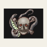 Snake and Skull Biker T shirts Gifts Post Cards