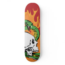 Snake and Skull Graphic Skateboard