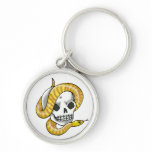 snake and skull (woma python) keychain