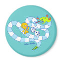 Snake Board Game Doodle Art Magnet by oodlesdoodles Snake Board Game Doodle Art Magnet