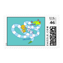 Snake Board Game Doodle Art Postage stamps