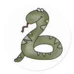 Snake Charmed Round Stickers