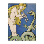 Snake Charmer - Art Nouveau Vintage Art Postcard