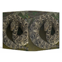 Snake Charmer's African Puff-adder Bitis 3 Ring Binder