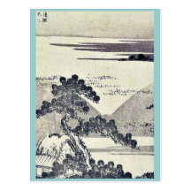 Snake chasing Mount Fuji by Katsushika, Hokusai Postcards