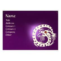 SNAKE DRAGON AMETHYST  purple white red Business Cards