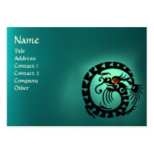 SNAKE DRAGON AQUAMARINE / Beauty,Salon,Day Spa Business Card Template