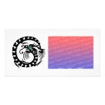 SNAKE DRAGON ,Blue Turquase Aquamarine Customized Photo Card