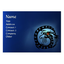 SNAKE DRAGON SAPPHIRE  white red blue black Business Card Templates