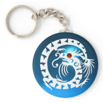 SNAKE DRAGON,white,red  ruby, blue sapphire Keychain