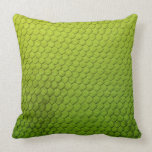 snake green leather texture pattern pillow