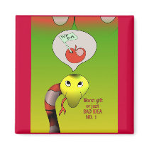 Snake has a bad idea magnets by talisbird Snake has a bad idea magnets
