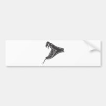 snake-head-vector bumper stickers