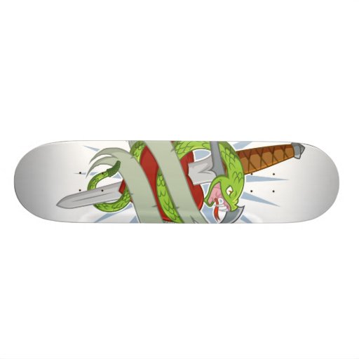 Snake, Heart & Dagger skateboard